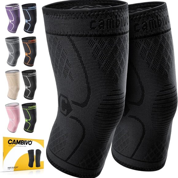 2 Pack Knee Braces for Knee Pain, Knee Compression Sleeve for Men and Women, Kne - Picture 1 of 7
